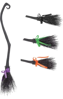 California Costumes Adult Witch's Broom With 4 Coloured Ribbons Halloween