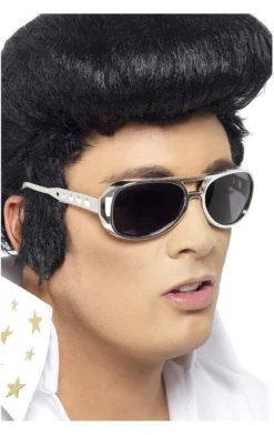 Smiffys Official Silver Elvis Retro Glasses 1950s