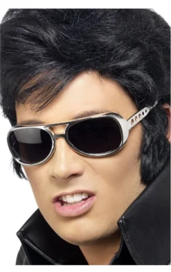 Smiffys Official Silver Elvis Retro Glasses 1950s