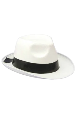 Bristol Novelty White Gangster Hat Accessories