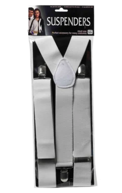 Morris Costumes Accessories White Braces Accessory