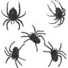Amscan Halloween Black Glitter Paper Spiders