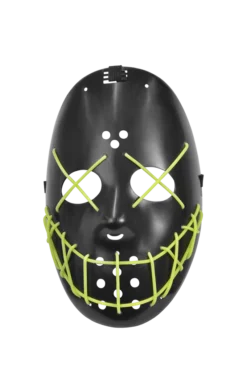 Bristol Novelty Accessories Anarchy Glow Plastic Mask