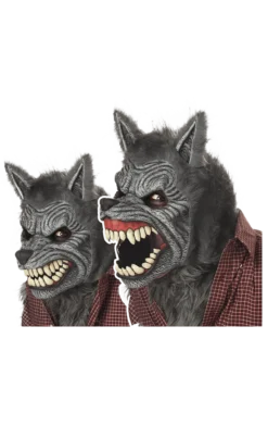 California Costumes Masks Grey Werewolf Ani-Motion Facepiece