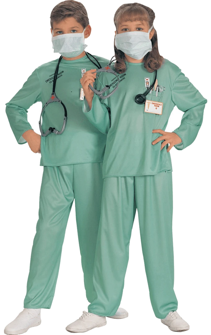 Rubies All Girls Costumes Child ER Doctor Scrubs Uniform Fancy Dress Costume