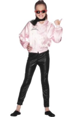 Smiffys All Girls Costumes Child Official Grease Pink Lady Jacket