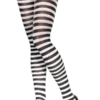 Smiffys Adult Tights Striped Black And White