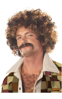 California Costumes Disco Dirt Bag Wig & Moustache
