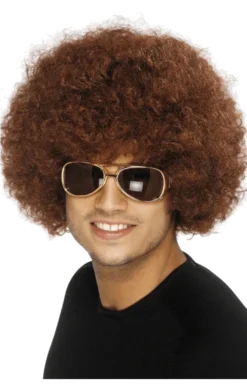Smiffys 1970s Funky Brown Afro Wig