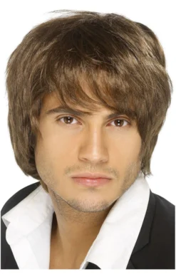 Smiffys Boy Band Wig (Brown)