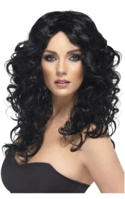 Smiffys Black Glamour Wig Accessories