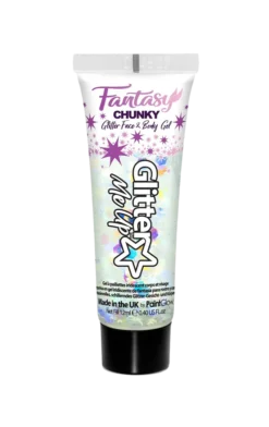 PaintGlow Hen Party White Iridescent Chunky Glitter Gel