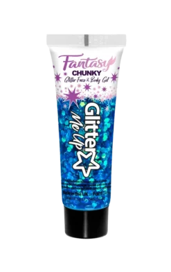 PaintGlow Blue Iridescent Chunky Glitter Gel