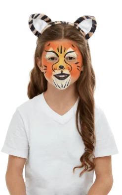 Smiffys Childs Tiger Costume Kit, Make-up FX All Girls Costumes