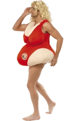 Smiffys Adult Baywatch Padded Swimming Costume All Mens Costumes