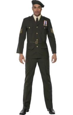 Smiffys Adult Men's Wartime Officer Costume