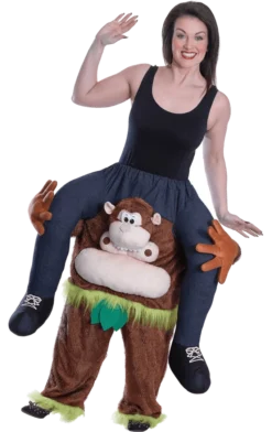 Bristol Novelty All Mens Costumes Monkey (Piggy Back)