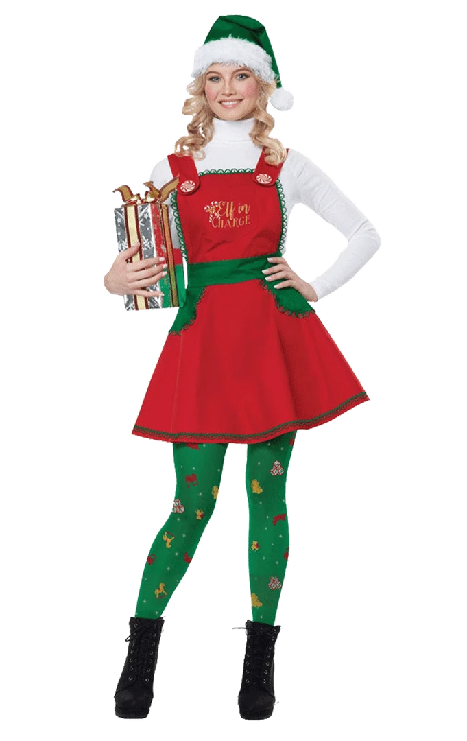 California Costumes Womens Christmas Elf In Charge Costume