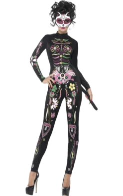 Smiffys All Womens Costumes Adult Sugar Skull Cat Costume