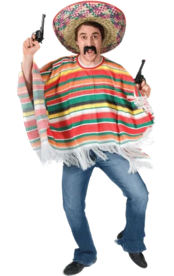 Orion Costumes Adult Rainbow Mexican Poncho