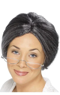 Smiffys All Mens Costumes Grey Granny Wig