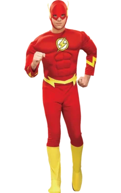 Rubies Adult Muscle Chest The Flash Super Hero Costume