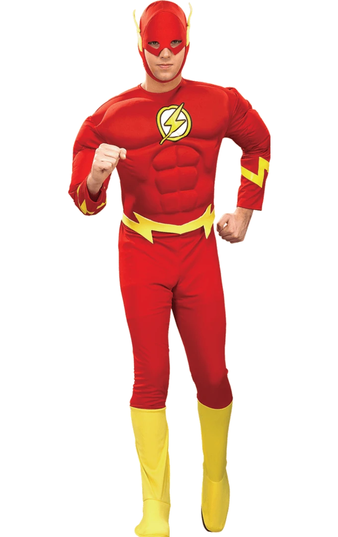 Rubies Adult Muscle Chest The Flash Super Hero Costume