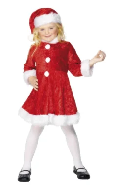 Smiffys All Girls Costumes Mini Miss Santa Costume