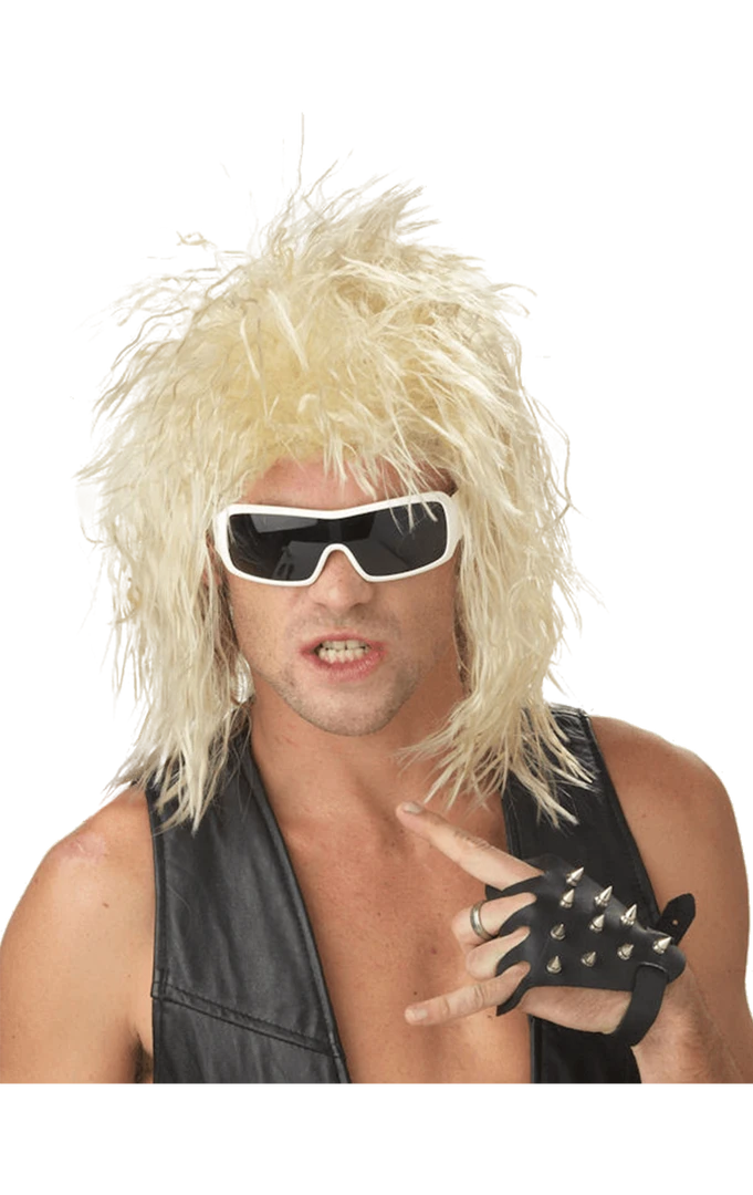 California Costumes All Mens Costumes Rockin Dude Blonde Wig