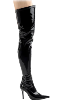 Pleaser USA Black Thigh High Boots Adults