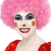 Bristol Novelty Pink Clown Afro Wig Accessories