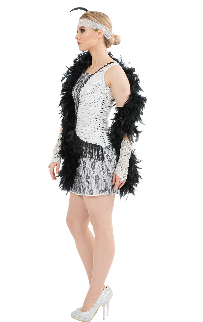 Orion Costumes All Mens Costumes Silver Flapper Costume