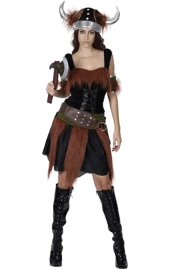Bristol Novelty Adults Adult Viking Lady Costume