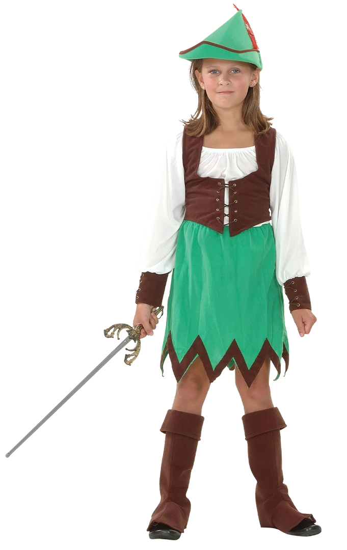 Bristol Novelty Child Robin Hood Girl Costume
