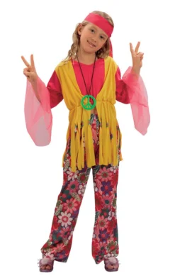 Bristol Novelty Child 60s Hippy Girl Costume