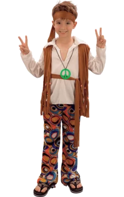 Bristol Novelty Child 60s 70s Fringed Hippie Fancy Dress Costume Kids