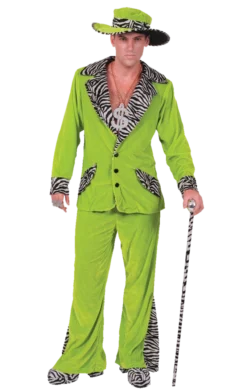 Orion Costumes All Mens Costumes Adult Green Pimp Costume
