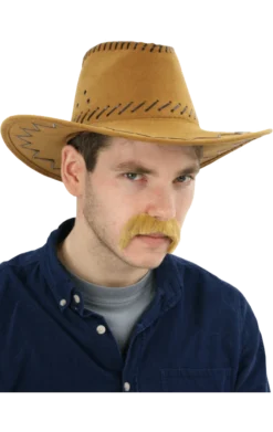 Bristol Novelty Leather Stitched Western Hat Adults