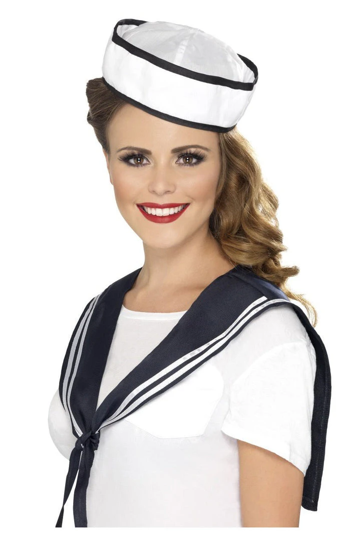 Smiffys Sailor Hat And Collar All Womens Costumes