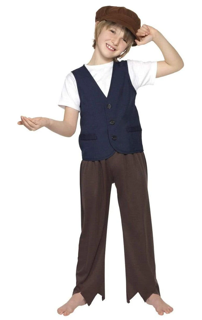 Smiffys All Boys Costumes Child Victorian Poor Peasant Boy Costume