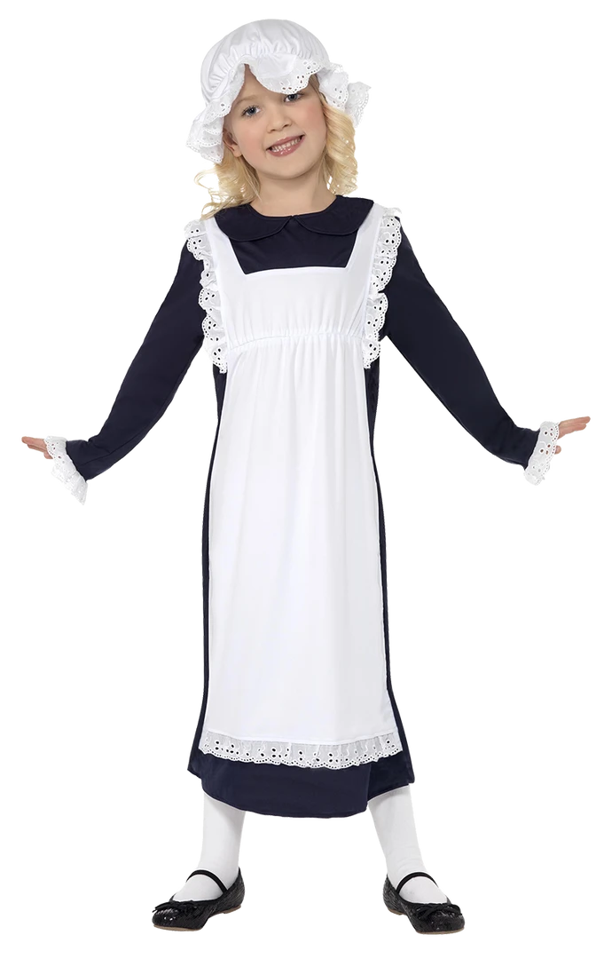 Smiffys Child Victorian Poor Girl Maid Costume All Girls Costumes