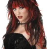 California Costumes Tempting Layered Black & Red Wig