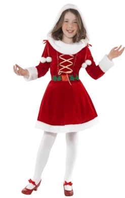 Smiffys Child Little Miss Santa Costume Kids