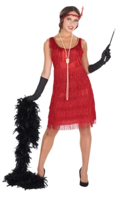 Orion Costumes Adult 20s Red Flapper Costume