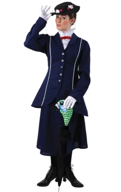 Orion Costumes Magical Nanny Costume (And Parrot Head Umbrella Cover)