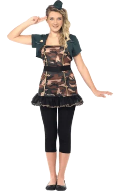 Smiffys Teen Army Girl Costume Sexy