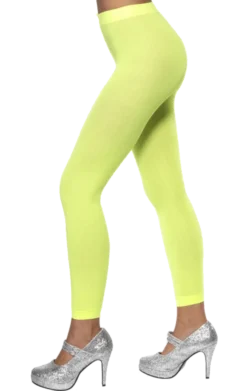 Smiffys All Womens Costumes Neon Green Footless Tights