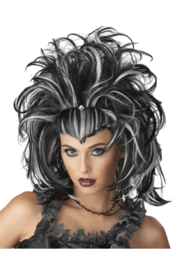 Palmer Accessories Black And White Evil Sorceress Wig