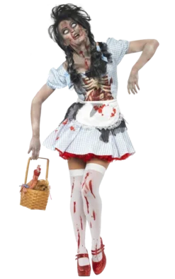 Smiffys All Womens Costumes Adult Horror Zombie Dorothy Costume