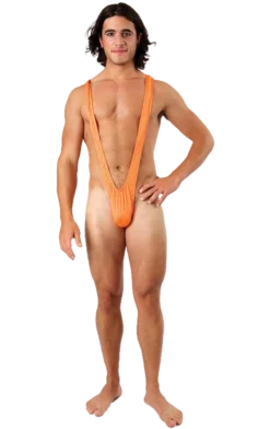 Orion Costumes All Mens Costumes Borat Mankini Thong Swimsuit (Luminous Orange)